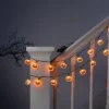 20ct LED Battery Operated Iridescent Pumpkin Halloween Indoor Outdoor Novelty String Lights Black/White - Hyde And EEK! Boutique™