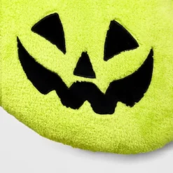Pumpkin Shaped Halloween Faux Shearling Pillow Green - Hyde And EEK! Boutique™: Indoor Decorative, Oval -Halloween Supplies Store GUEST a338c71f 5f36 4e4d a0c9 0eb81369ccdc
