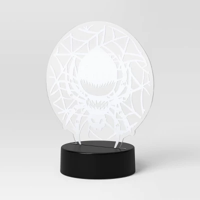 Lit Acrylic Spider And Web Figurine - Hyde And EEK! Boutique™ Neon Blue 2 Lit Acrylic Spider And Web Figurine - Hyde And EEK! Boutique™ Neon Blue - Image 2