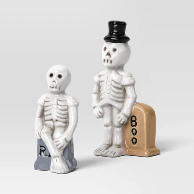 3pc Skeletons Mini Mantle Ceramic Decorative Accent Set - Hyde And EEK! Boutique™ 2 3pc Skeletons Mini Mantle Ceramic Decorative Accent Set - Hyde And EEK! Boutique™ - Image 2