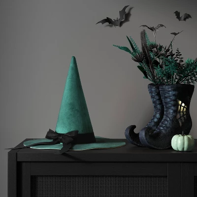 8.5" Small Witches Boot Blow Mold Planter Lit Halloween Decorative Prop Black - Hyde And EEK! Boutique™ 1 8.5" Small Witches Boot Blow Mold Planter Lit Halloween Decorative Prop Black - Hyde And EEK! Boutique™