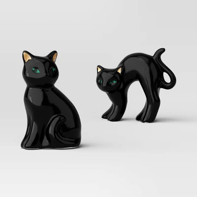 3pc Black Cats Mini Mantle Ceramic Decorative Accent Set - Hyde And EEK! Boutique™ 2 3pc Black Cats Mini Mantle Ceramic Decorative Accent Set - Hyde And EEK! Boutique™ - Image 2