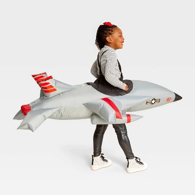 Kids' Fighter Jet Ride On Halloween Costume Inflatable Suits - Hyde And EEK! Boutique™ Gray One Size Fits Most 1 Kids' Fighter Jet Ride On Halloween Costume Inflatable Suits - Hyde And EEK! Boutique™ Gray One Size Fits Most