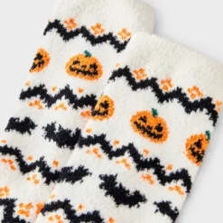 Women's Fair Isle Halloween Cozy Crew Socks - Hyde And EEK! Boutique™ Ivory/Orange/Black 4 - 10 -Halloween Supplies Store GUEST c40f8ef6 0f4c 42ce 9340 9288bd2e277a