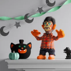 10" Animated Plush Werewolf Halloween Decorative Prop Orange - Hyde And EEK! Boutique™