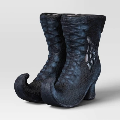 8.5" Small Witches Boot Blow Mold Planter Lit Halloween Decorative Prop Black - Hyde And EEK! Boutique™ 2 8.5" Small Witches Boot Blow Mold Planter Lit Halloween Decorative Prop Black - Hyde And EEK! Boutique™ - Image 2