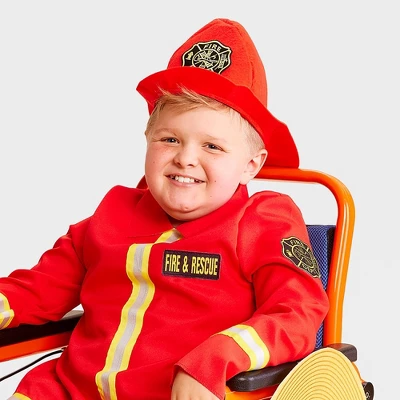 Kids' Glows In The Dark Firefighter With Wheel Cover Adaptive Costume - Hyde And EEK! Boutique™ 2 Kids' Glows In The Dark Firefighter With Wheel Cover Adaptive Costume - Hyde And EEK! Boutique™ - Image 2