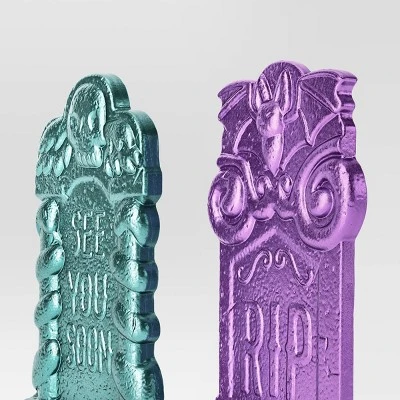 4pk 17" Tombstones Halloween Decorative Prop - Hyde And EEK! Boutique™ 2 4pk 17" Tombstones Halloween Decorative Prop - Hyde And EEK! Boutique™ - Image 2