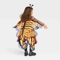 Toddler Glows Under Blacklight Monarch Butterfly Costume Dress - Hyde And EEK! Boutique™