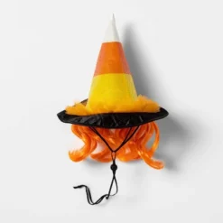 Candy Corn Witch Hat Dog And Cat Costume - Hyde And EEK! Boutique™ Black