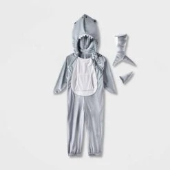 Toddler Shark Adaptive Halloween Costume Jumpsuit - Hyde And EEK! Boutique™ Gray