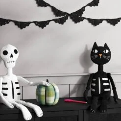 36" Knit Skeleton Halloween Decorative Sculptures - Hyde And EEK! Boutique™: Indoor Decor