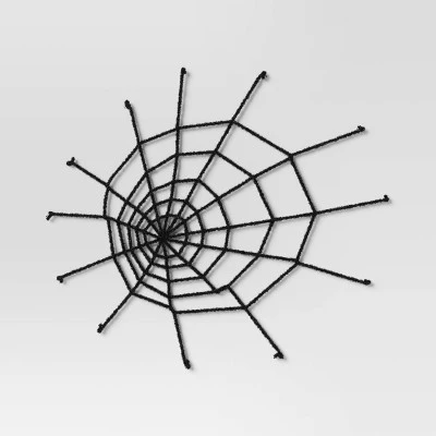 10' Giant Spiderweb Black Halloween Decorative Prop - Hyde And EEK! Boutique™: Indoor/Outdoor Polyester Decor 2 10' Giant Spiderweb Black Halloween Decorative Prop - Hyde And EEK! Boutique™: Indoor/Outdoor Polyester Decor - Image 2
