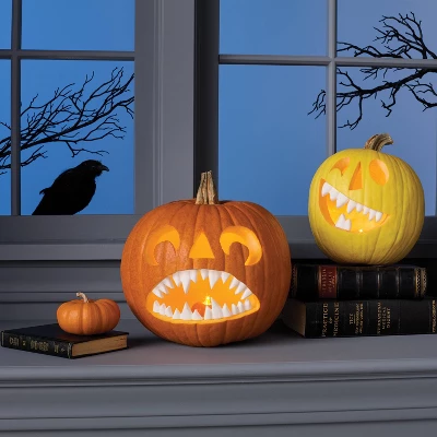 11pc Scary Push In Teeth Carving Halloween Decorative Prop Kit White - Hyde And EEK! Boutique™ 1 11pc Scary Push In Teeth Carving Halloween Decorative Prop Kit White - Hyde And EEK! Boutique™