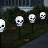 5ct Plastic Skeleton Halloween Novelty Pathway Lights With Cool White LEDs - Hyde And EEK! Boutique™: Outdoor Skeleton Decor, Battery Operated
