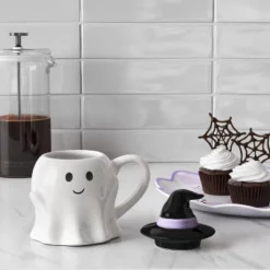 7.8 Fl Oz Figural Mini Ghosty Mug With Lid - Hyde And EEK! Boutique™