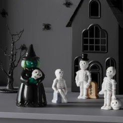 3pc Skeletons Mini Mantle Ceramic Decorative Accent Set - Hyde And EEK! Boutique™