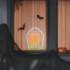 LED Tombstone "RIP" Flashing Neon Sign With Frame Halloween Silhouette Lights White/Orange/Green/Blue - Hyde And EEK! Boutique™