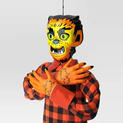 60" Animated Lit Werewolf Halloween Decorative Prop - Hyde And EEK! Boutique™ 2 60" Animated Lit Werewolf Halloween Decorative Prop - Hyde And EEK! Boutique™ - Image 2