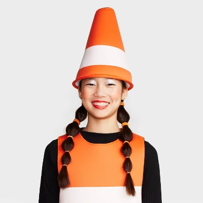 Kids' And Adult Glow In The Dark Construction Cone Halloween Costume With Headpiece One Size - Hyde And EEK! Boutique™ 2 Kids' And Adult Glow In The Dark Construction Cone Halloween Costume With Headpiece One Size - Hyde And EEK! Boutique™ - Image 2