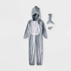 Kids' Shark Adaptive Halloween Costume Jumpsuit - Hyde And EEK! Boutique™ Gray